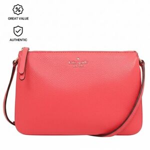 NWOT Kate Spade Coral Pebbled Leather Crossbody 7” x 10 “